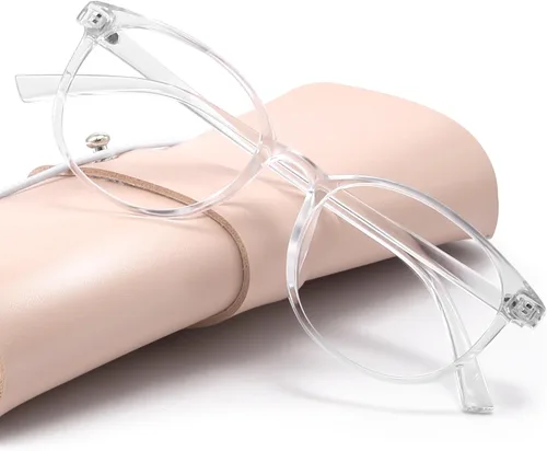 Vista 14 de Miyya - Lentes con bloqueo de luz azul para mujeres, lentes modernos redondos transparentes anti luz azul, antifatiga ocular y antirreflejante UV