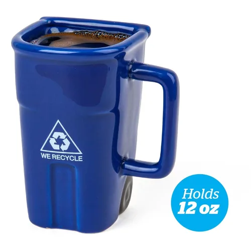 Vista 3 de BigMouth Inc Taza de Café con Diseño de Papelera de Reciclaje – Divertidas Tazas de Regalo de Broma – Tazas Novedosas para Oficina, Compañeros
