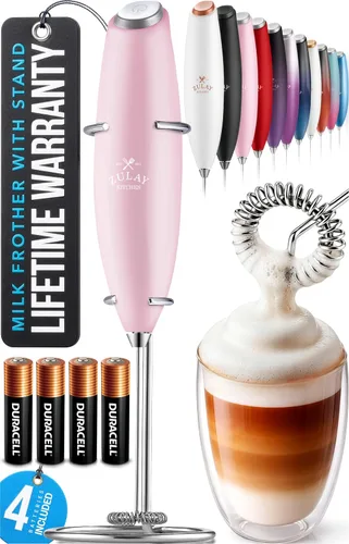 Vista 42 de Zulay Kitchen Potente varita espumadora de leche con 2 baterías Duracell – Mezclador de bebidas portátil ultrarrápido – Máquina de espuma eléctrica