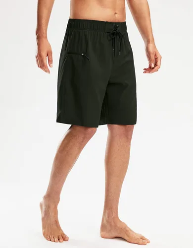 Vista 2 de Pinkbomb Traje de baño para hombre con forro de compresión de 9 pulgadas, secado rápido, pantalones cortos de natación para hombres con bolsillos