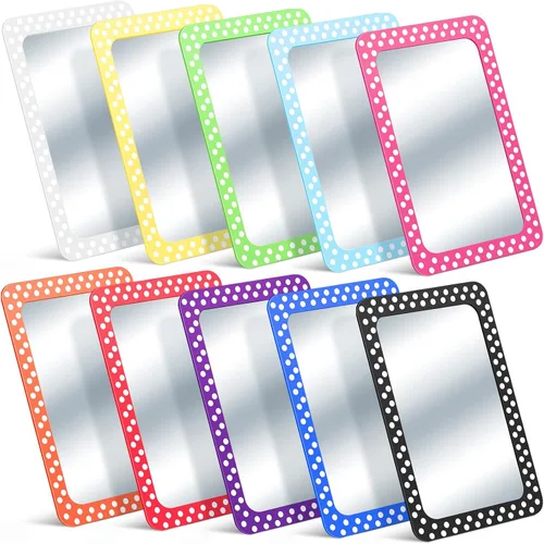 Vista 9 de Dandat - 10 espejos pequeños para niños de 6 x 4 pulgadas, colores clásicos