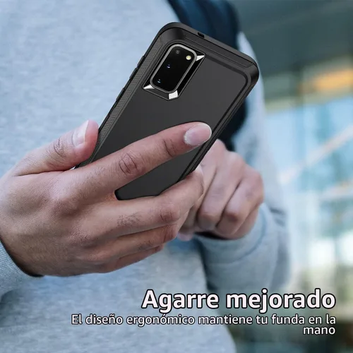 Vista 6 de Funda para Galaxy S20 Plus 5G, a prueba de golpes, a prueba de caídas, a prueba de polvo, 3 capas, protección de cuerpo completo, resistente