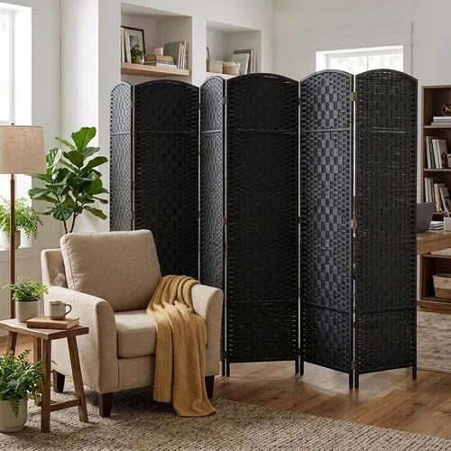 Vista 27 de Legacy Decor 8 Panels Room Divider Privacy Partition Screen Bamboo Fiber Natural Color 5.9 ft High X 11.7 ft Wide