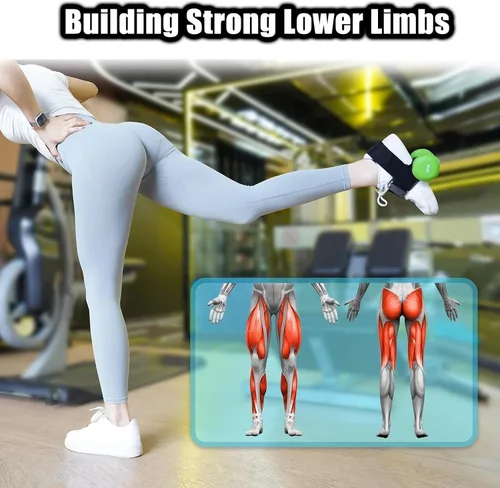 Vista 3 de Dumbbell Foot Attachment, Tibialis Trainer, Adjustable Ankle Weights, Leg Workouts at Home for Hip Flexors,Ankle Straps for Weight Lifting,Shin
