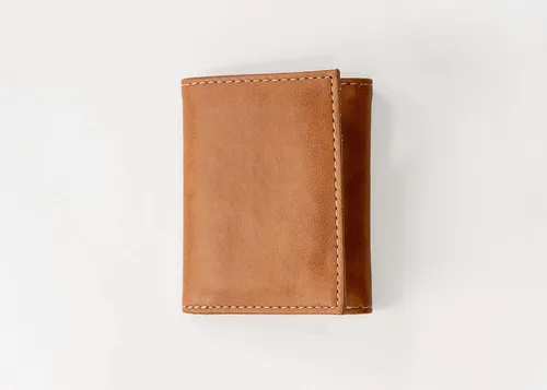 Vista 4 de Rico Industries Billetera marrón con grabado láser de la NFL, Baltimore Ravens, Trifold