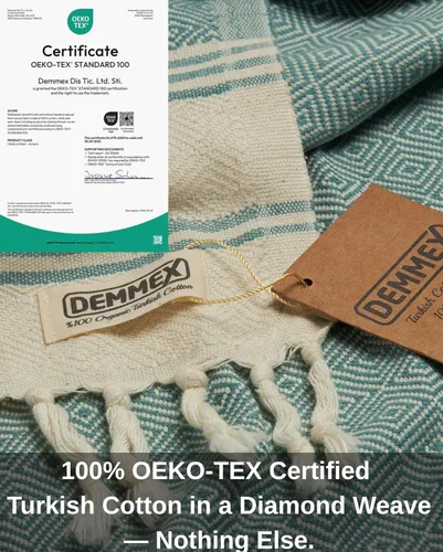 Vista 6 de DEMMEX Toallas de mano turcas de algodón orgánico certificado para baño, juego de 2, toallas de cocina y gimnasio, toallas de viaje compactas