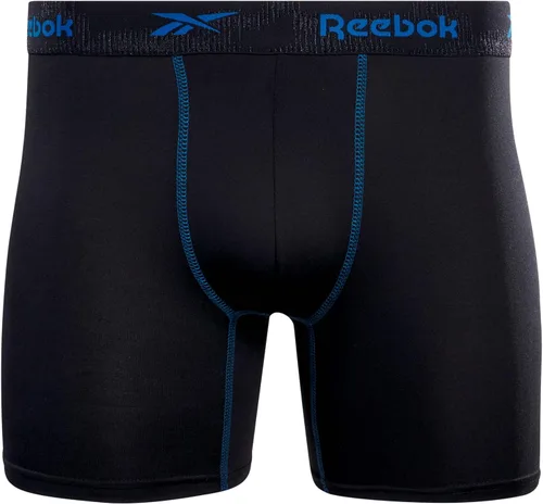 Vista 4 de Reebok Calzoncillos tipo bóxer para hombre, paquete de 4 unidades de ropa interior suave para hombre, calzoncillos deportivos para hombre (S-XL)