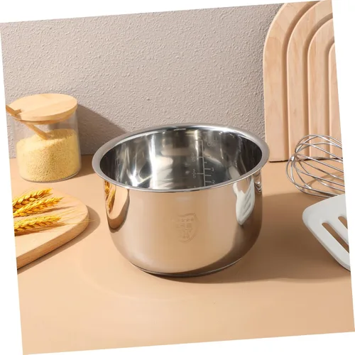 Vista 7 de SHERCHPRY Instants Pot - Olla de cocina interior de acero inoxidable de 2 litros, recipiente interior de repuesto para olla a presión tradicional