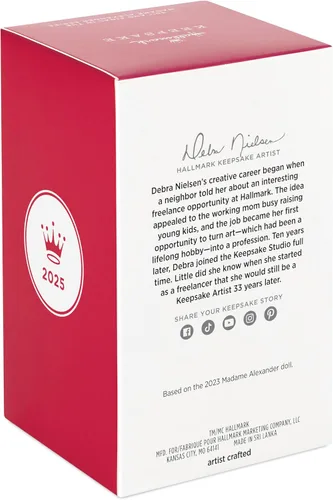 Vista 8 de Adorno de Navidad Hallmark Keepsake 2025, Señora Alexander Venado Papá Noel, Regalos para Ella