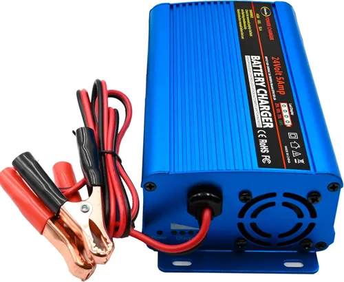 Vista 10 de Unocho Mantenedor de cargador de batería de 24V 5A Cargador inteligente de plomo-ácido de 4 etapas con conector XLR de 3 pines interruptor
