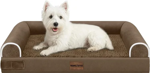 Vista 68 de NANUYA - Cama ortopédica para perros de tamaño mediano/grande, lavable: Camas con almohada para perros de tamaño mediano/grande, sofá de espuma