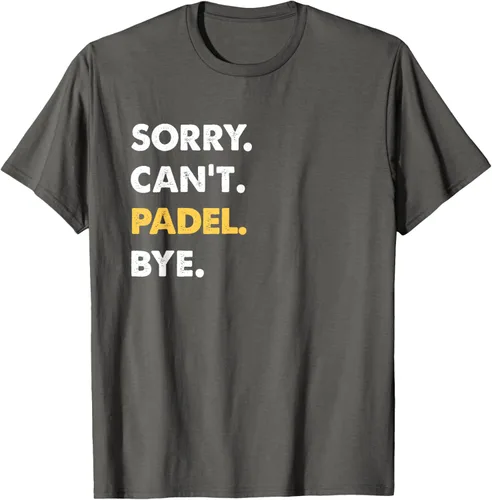 Vista 87 de Sorry Can't Padel Bye Funny Camiseta de Padel, Negro
