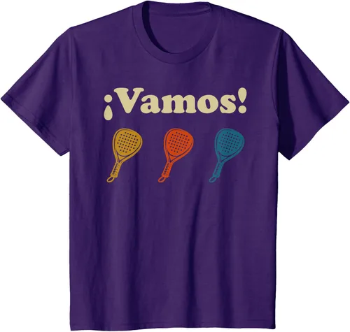 Vista 20 de Camiseta Vamos Padel Player Sport en Español Retro Hombre