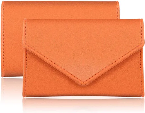 Vista 9 de XEYOU Funda para tarjetas de crédito para mujer, tarjetero con bolsillo frontal para mujer Sobre estilo negro