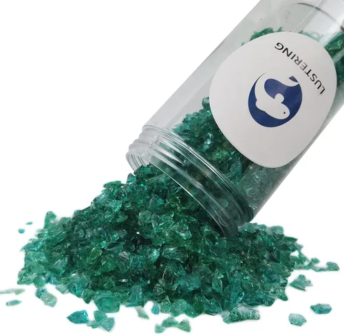 Vista 14 de LUSTERING Vidrio triturado de alto brillo con purpurina, vidrio para fuego, vidrio roto, gemas de vidrio para foso de fuego, manualidades DIY
