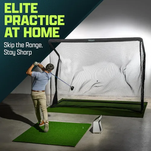 Vista 6 de GoSports Elite - Red de práctica de golf con marco de acero, elige tamaño de 10 o 7 pies