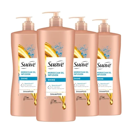 Vista 10 de Suave Professionals Shine Champú Marroquí Infusión 28 oz - Paquete de 4