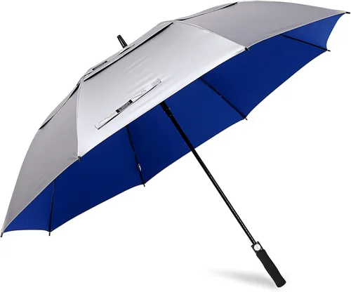 Vista 8 de G4Free Paraguas de golf con protección UV de 47/54/62/68 pulgadas, con apertura automática, doble toldo con ventilación de gran tamaño, extra