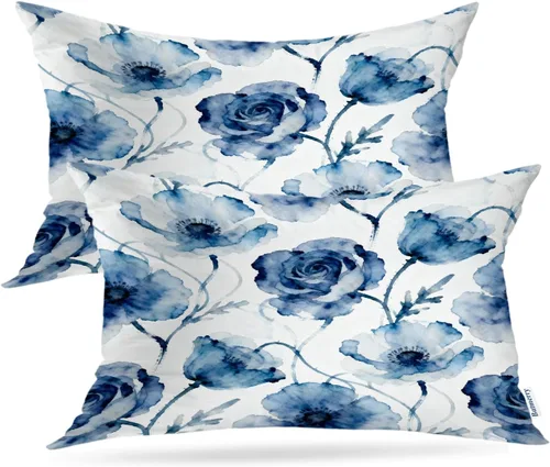 Vista 22 de Batmerry Autumn Maple Leaves Throw Pillow Covers, red Fall Orange Leaves Decorative Pillow Covers Digital Printing Blended for Couch Sofa Bed