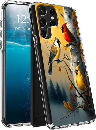 Vista 11 de Funda para Samsung Galaxy S23 Ultra Galaxy S23 Ultra Clear Case Dual Layer Transparente Soft TPU Hard PC Funda a prueba de golpes