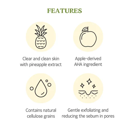 Vista 4 de SKINFOOD - Gel exfoliante facial profundo AHA, 3.38 onzas líquidas, elimina el sebo, la piel clara y sin manchas, removedor de piel muerta