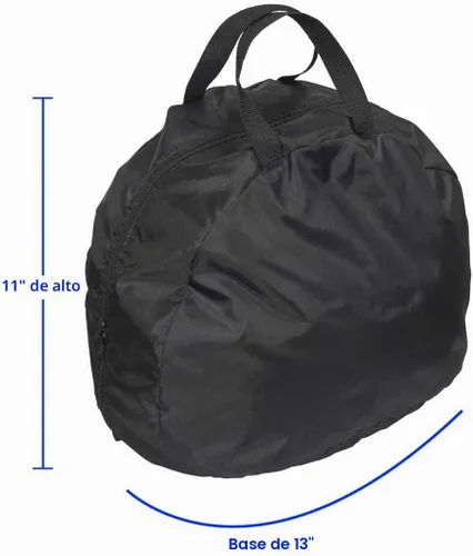Vista 5 de Raider BCS-8B Bolsa para Casco Deluxe de Nylon Negro y Duradera para Motocicleta MX, Mediana