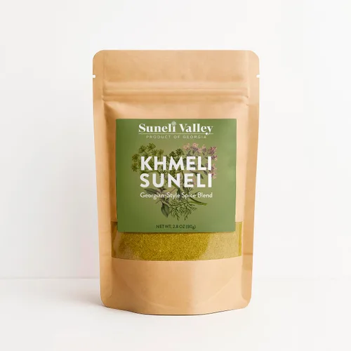 Vista 6 de Suneli Valley Khmeli Suneli - Mezcla de especias estilo georgiano prémium Mezcla aromática de hierbas y especias Ideal para carnes a