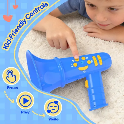 Vista 6 de MEGUO Cambiador de voz para niños, regalo de cumpleaños para niños y niñas de 3, 4, 5, 6, 7, 8 años - juguetes para niños de 3-8+ años - regalo