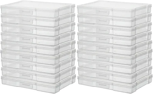 Vista 9 de novelinks Cajas transparentes de almacenamiento de fotos de 5 x 7 pulgadas – Estuches organizadores de fotos, organizador de fotos, cajas