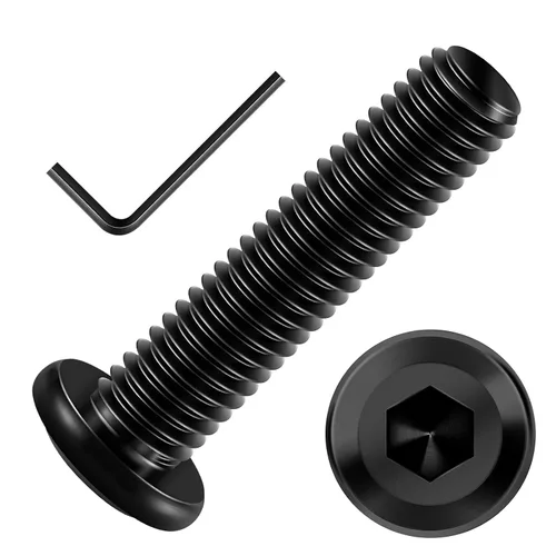 Vista 45 de Mywish M5 x 8mm 20 piezas de tornillos de cabeza plana con rosca hexagonal, pernos de acero inoxidable 304 para muebles con rosca completa, óxido