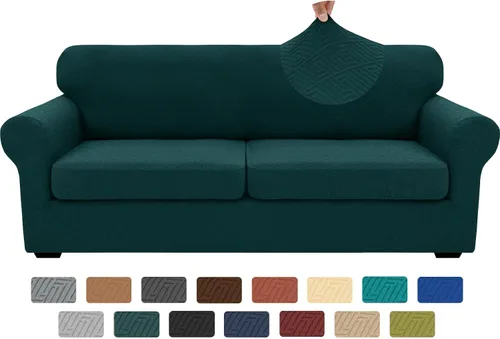 Vista 20 de XINEAGE Funda de diván para sofá en forma de L, fundas de sofá modular para mascotas, funda de asiento de sofá antideslizante lavable, fundas
