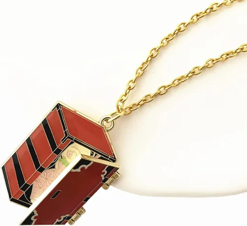 Vista 6 de DEZHAN Collar de anime Demon Slaye, colgante de metal de dibujos animados para niñas, mujeres y hombres, Zinc, No es una piedra preciosa