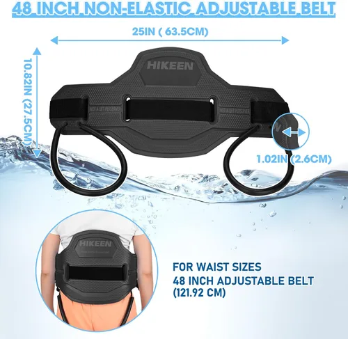 Vista 3 de Cinturón flotante para natación, aeróbicos acuáticos con correas de fijación, cinturón de flotación para piscina, fitness y terapia de entrenamiento