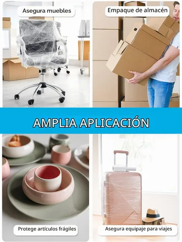 Vista 4 de JARLINK Película elástica de 5 pulgadas x 1000 pies, envoltura retráctil
