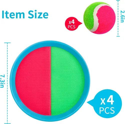 Vista 5 de Juguetes de pelota para lanzar y atrapar para niños de 4 a 8 años, versión mejorada de lanzamiento de pelota para niños y niñas, regalos
