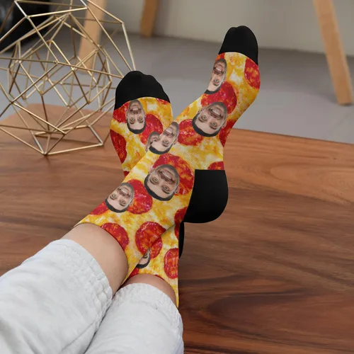 Vista 5 de Calcetines con fotos personalizados actualizados con caras - Imprime tu imagen, foto - Regalos divertidos personalizados para hombres y mujeres