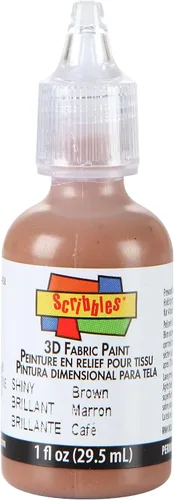 Vista 24 de Scribbles Pintura de tela 3D de 1 oz, color negro brillante