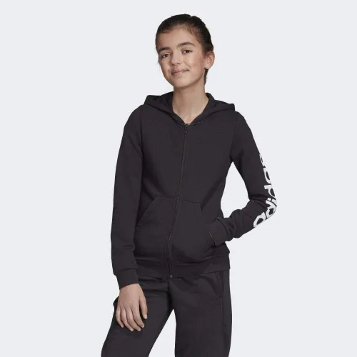 Vista 4 de adidas Performance Yg E Lin Fz Hd Fleece Niñas Negro - 78 Años - Suéter Suéteres