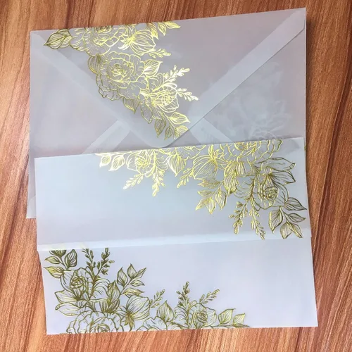 Vista 3 de LUCKY STAR 25 juegos de tarjetas de invitaciones de boda con sobres, hojas interiores en blanco para despedida de soltera, fiesta de bebé Lámina