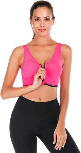 Vista 3 de YEYELE Medium Support and Removable Pad Tank Top Racerback Post Surgery Sports Bras for Women