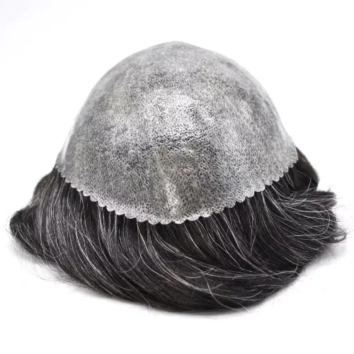 Vista 89 de Toupee para hombre 100% cabello humano real tupé para hombres 0.004 in piel de poliuretano para hombre, sistema de reemplazo de piezas de pelo