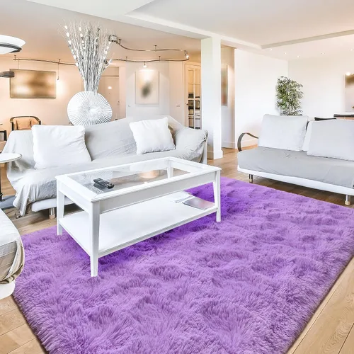 Vista 16 de Terrug Alfombra Corredor Negra Esponjosa para Dormitorio, 2x6 Pies Lindas Alfombras de Área de Pelo Largo para Pasillo, Alfombra de Felpa Suave