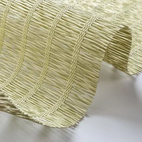 Vista 10 de GoDear Design Papel tapiz texturizado de bambú, material de pantalla de tejido abierto, tela natural para cambio de imagen de muebles, pantalla