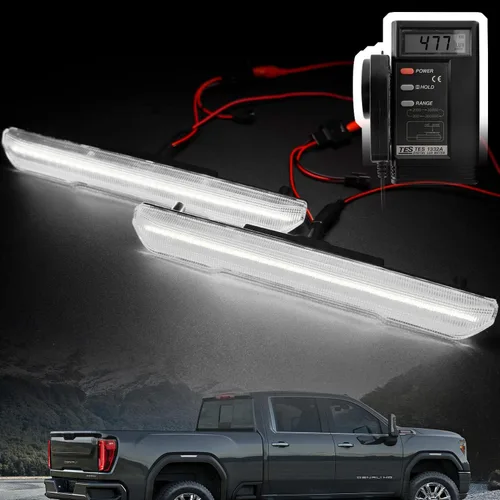 Vista 3 de Luces de posición laterales LED de repuesto para GMC Sierra 2500HD 3500HD 3500HD 2020 2021 2022 Pickup blanco marcadores laterales delanteros