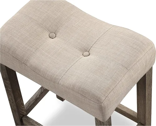 Vista 8 de Sora Wood - Juego de comedor de 3 piezas, altura de mostrador, color gris pardo Topo