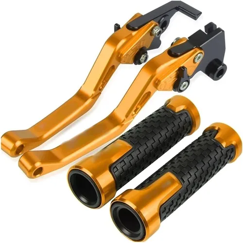 Vista 7 de DOUKI for Kawasaki for VERSYS-X250 2017 2018 2019 2020 2021 Motorcycle Handlebar Adjustable Brake Clutch Levers Grips Handle Lever (Color : Black)