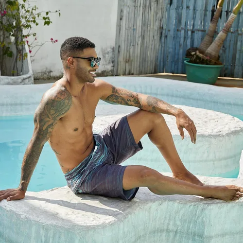 Vista 4 de UNICOMIDEA Bañador para hombre con forro de compresión de 9 pulgadas de largo