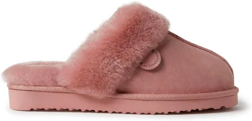 Vista 81 de Dearfoams Fireside Sydney Pantuflas anchas de piel de oveja para mujer, para interiores y exteriores