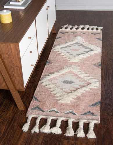 Vista 24 de Unique Loom Mesa Collection - Alfombra de área - Papago (2 pies 2 pulgadas x 6 pies 1 pulgada, carbón/gris)