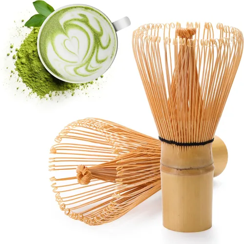 Vista 11 de Juego de batidor de matcha, batidor de matcha de bambú (Chasen), cuchara tradicional (chashaku), tamiz de acero inoxidable,Herramientas de té